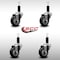 Service Caster 3'' SS Black Poly Wheel Swivel 1-1/8'' Expanding Stem Caster Set, 4PK SCC-SSEX20S314-PPUB-BLK-118-4 - alternate 4